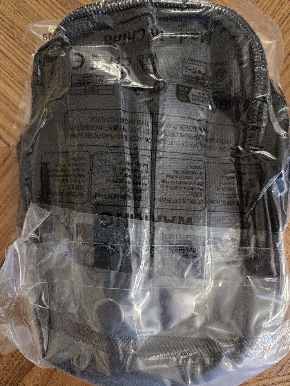 Clear Plastic Pouch Organizer with Black Trim